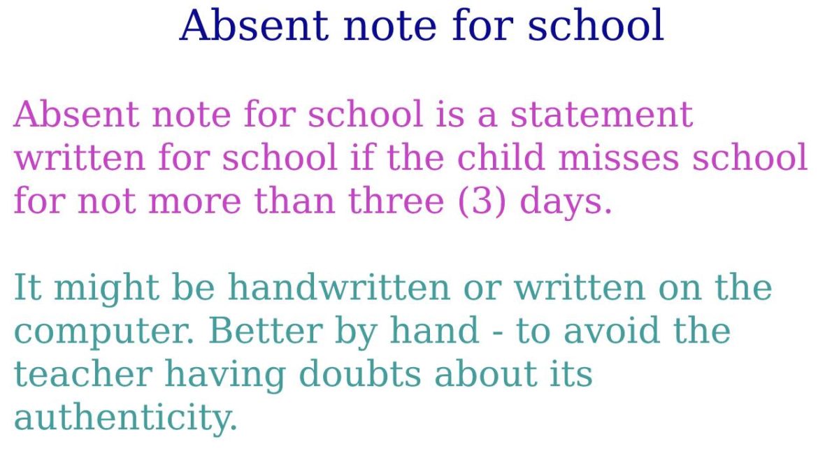 Absent note for school – How to write a note about the absence of a child?