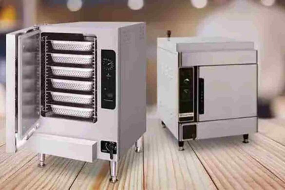 Commercial Kitchen Steamer in a Busy Restaurant