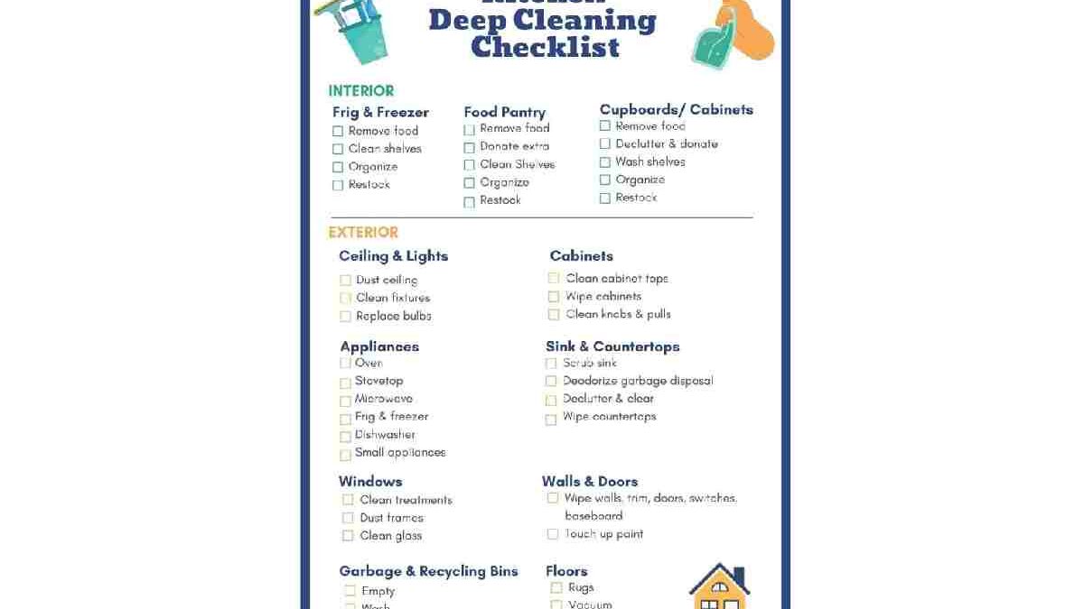 6 Essential Steps for a Complete Kitchen Deep Cleaning Checklist