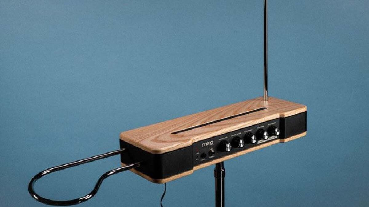 What musical instrument is played without Touching it?