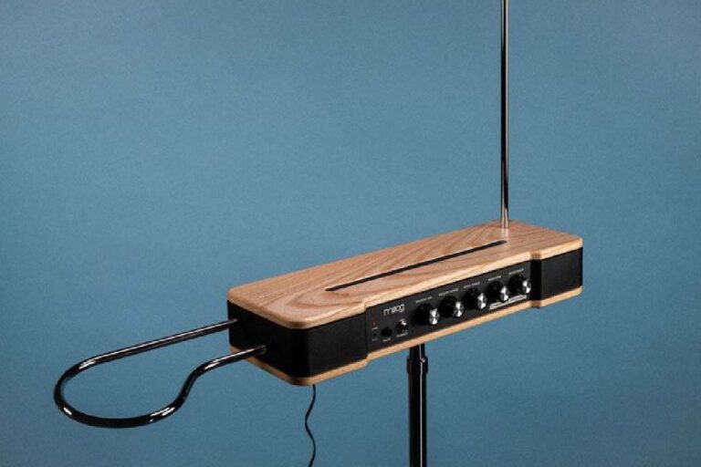 What musical instrument is played without Touching it?