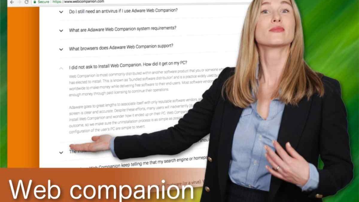 Web companion – Is it needed on a computer, How to uninstall?
