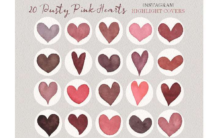 Heart Pink Splash Instagram Highlight Covers (4)
