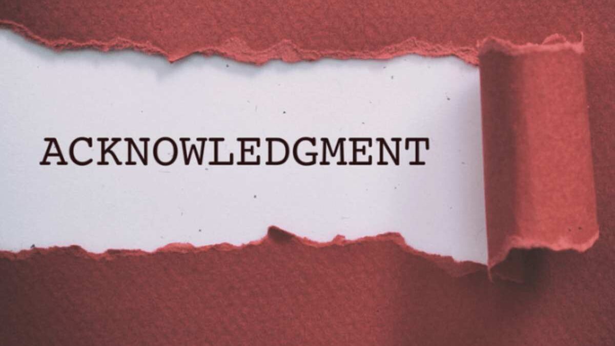Acknowledgement for a Project – Introduction, Best And More