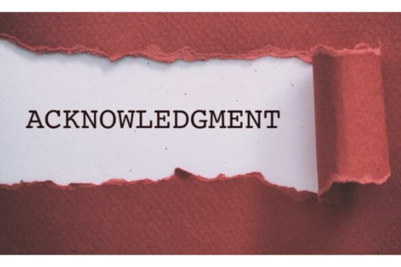 Acknowledgement for a Project